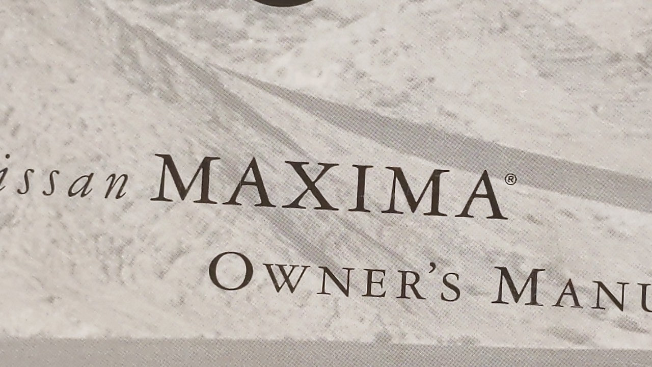 2000 Nissan Maxima Owners Manual Book Guide OEM Used Auto Parts - Oemusedautoparts1.com