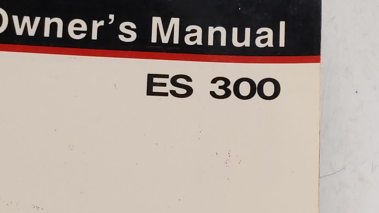 1999 Lexus Es300 Owners Manual Book Guide OEM Used Auto Parts - Oemusedautoparts1.com