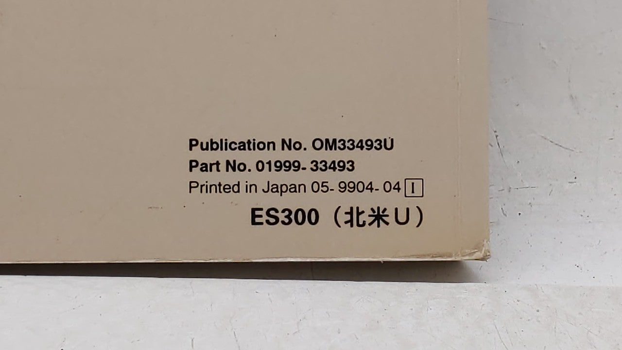 1999 Lexus Es300 Owners Manual Book Guide OEM Used Auto Parts - Oemusedautoparts1.com