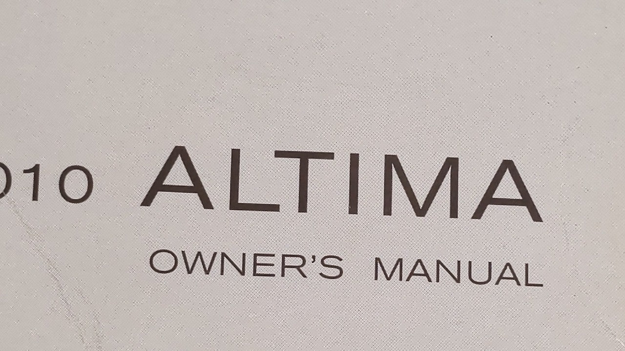 2010 Nissan Altima Owners Manual Book Guide P/N:OM0E 0L32U2 OEM Used Auto Parts - Oemusedautoparts1.com