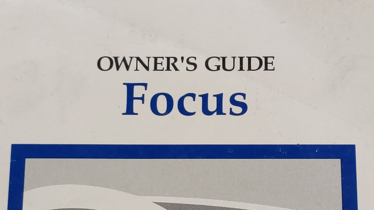2000 Ford Focus Owners Manual Book Guide OEM Used Auto Parts - Oemusedautoparts1.com
