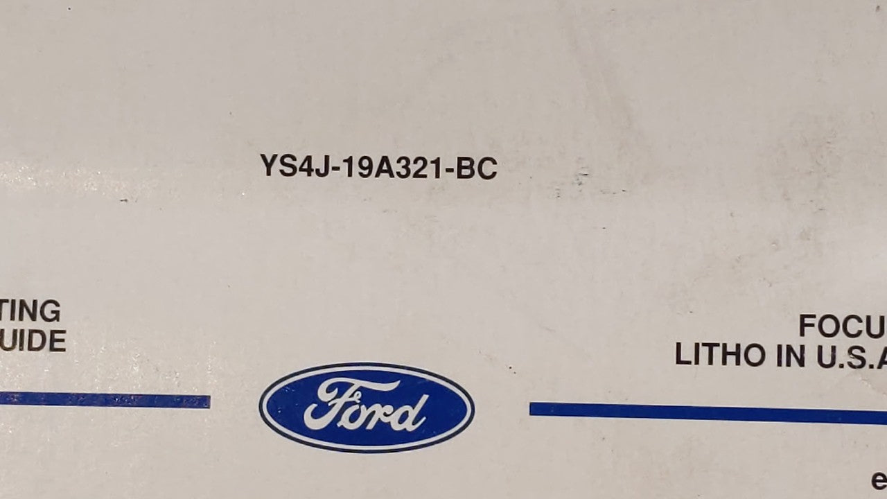 2000 Ford Focus Owners Manual Book Guide OEM Used Auto Parts - Oemusedautoparts1.com