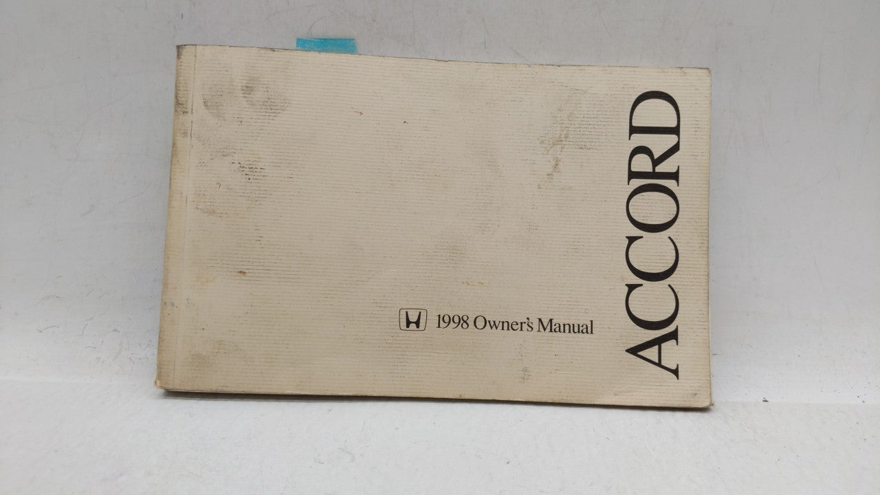 1998 Honda Accord Owners Manual Book Guide OEM Used Auto Parts - Oemusedautoparts1.com