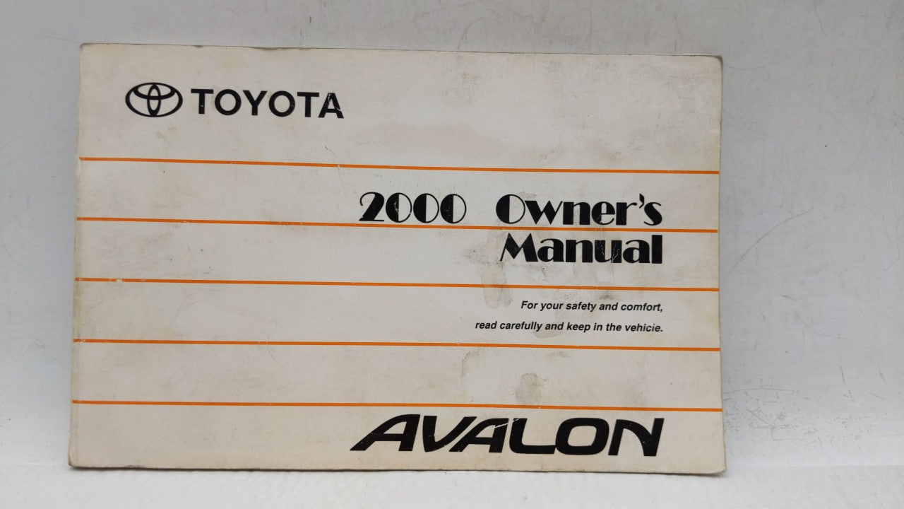 2000 Toyota Avalon Owners Manual Book Guide P/N:01999-22488 OEM Used Auto Parts - Oemusedautoparts1.com