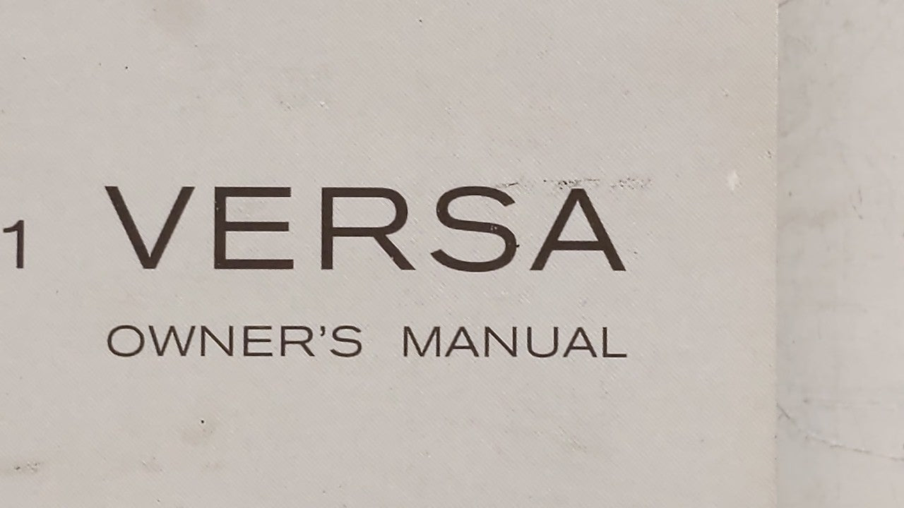 2011 Nissan Versa Owners Manual Book Guide OEM Used Auto Parts - Oemusedautoparts1.com