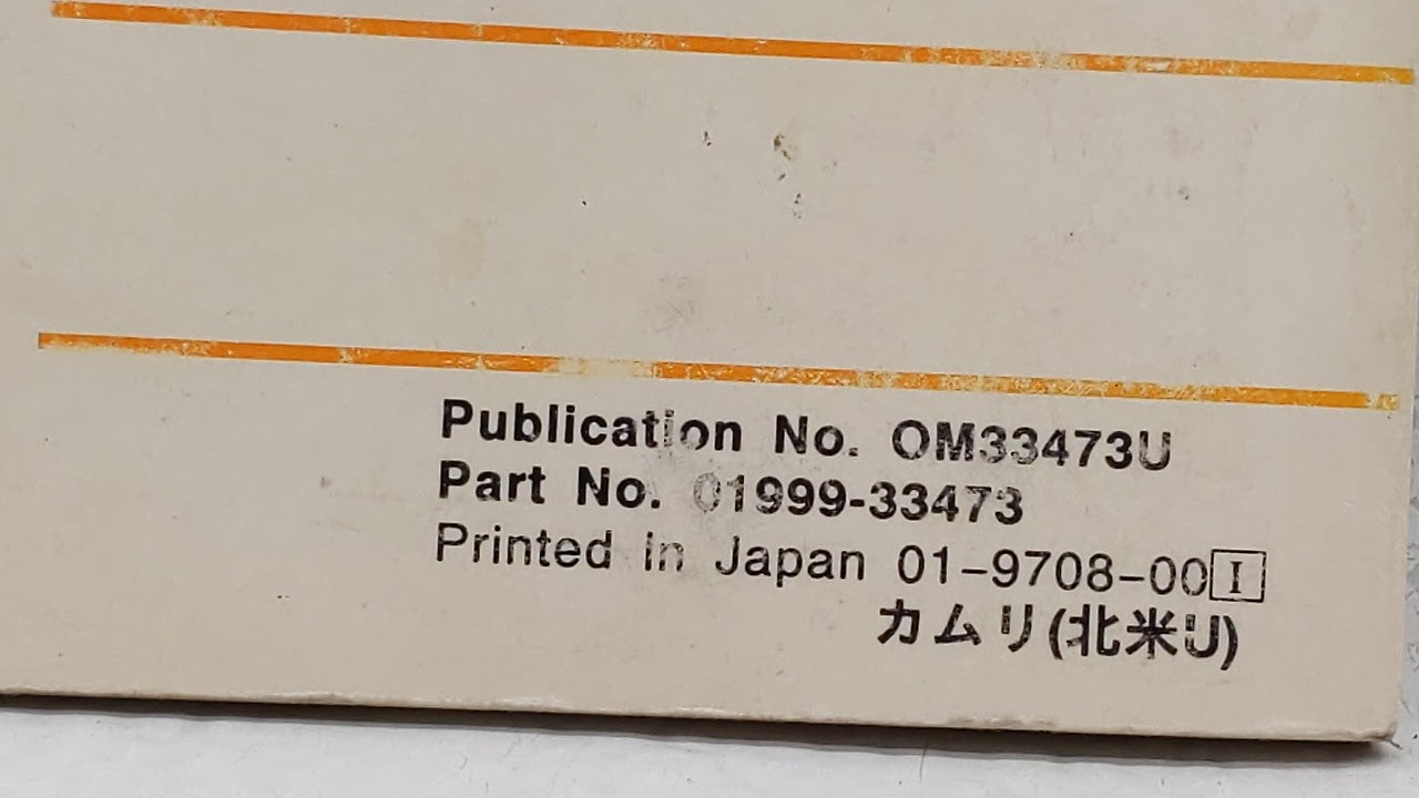 1998 Toyota Camry Owners Manual Book Guide OEM Used Auto Parts - Oemusedautoparts1.com