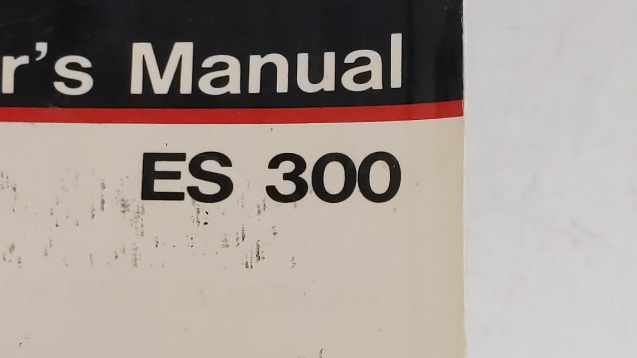 1995 Lexus Es300 Owners Manual Book Guide P/N:01999-33444 OEM Used Auto Parts - Oemusedautoparts1.com