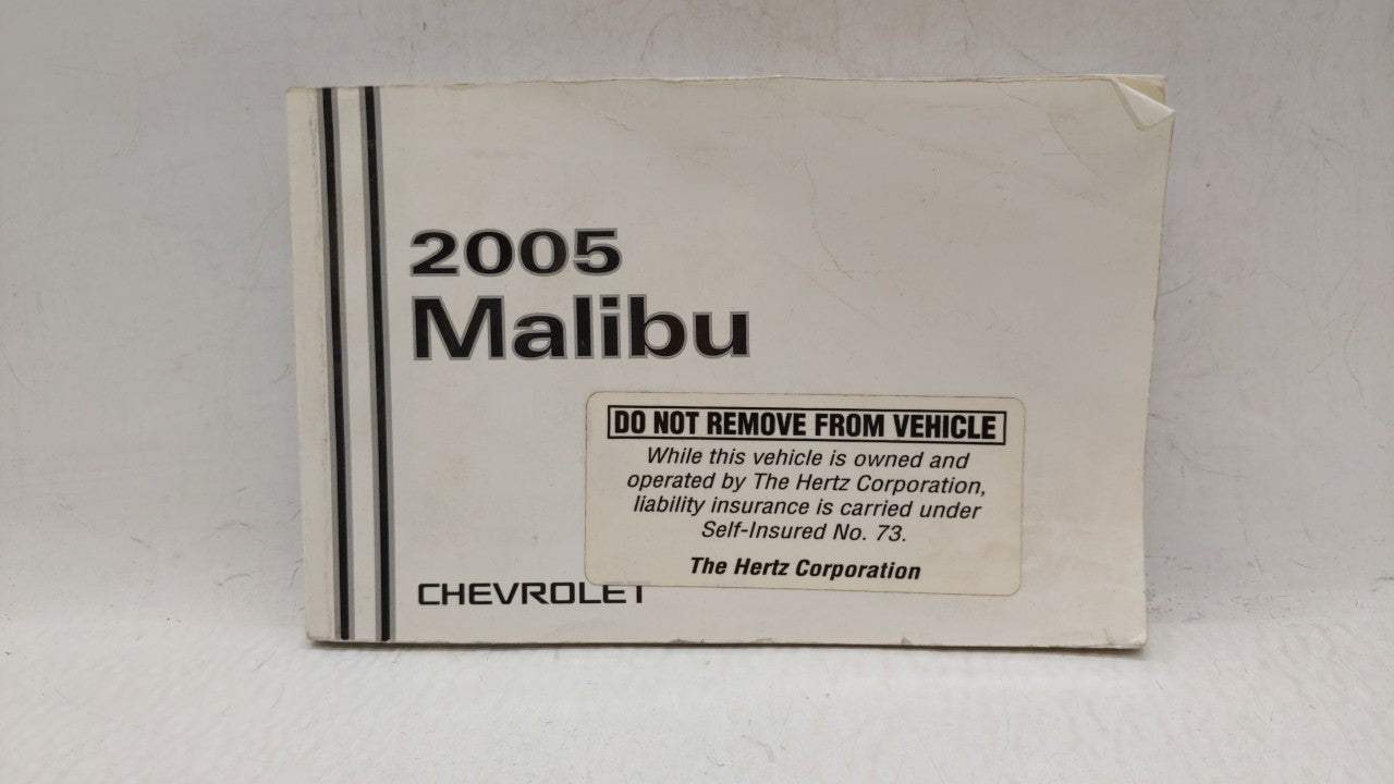 2005 Chevrolet Malibu Owners Manual Book Guide OEM Used Auto Parts - Oemusedautoparts1.com