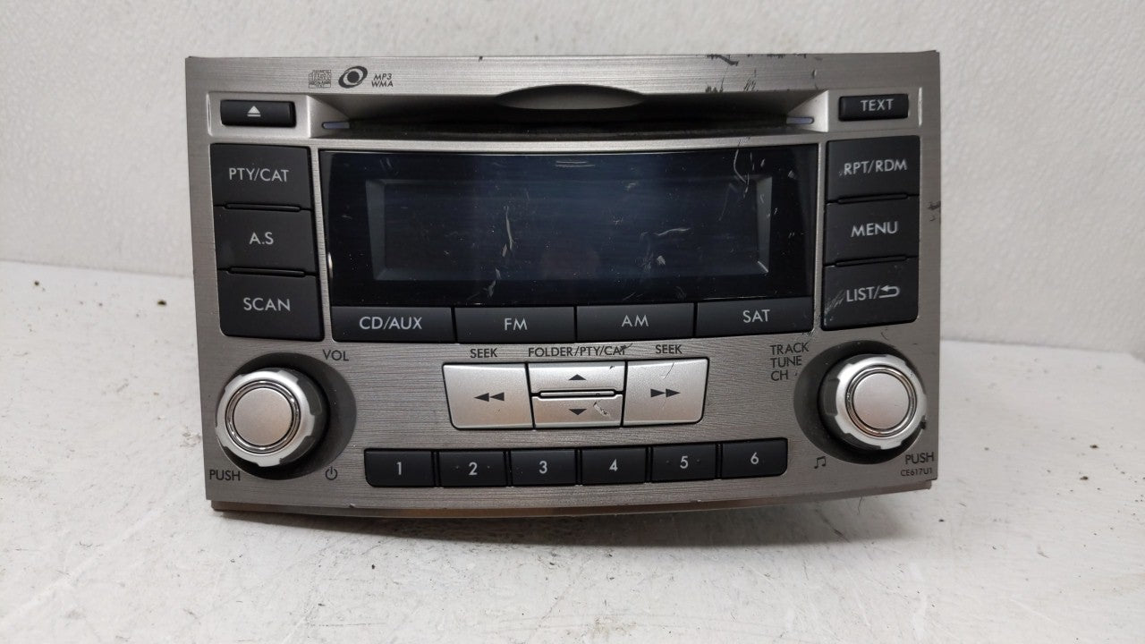 2012-2014 Subaru Legacy Radio AM FM Cd Player Receiver Replacement P/N:86201AJ61A Fits 2012 2013 2014 OEM Used Auto Parts - Oemusedautoparts1.com