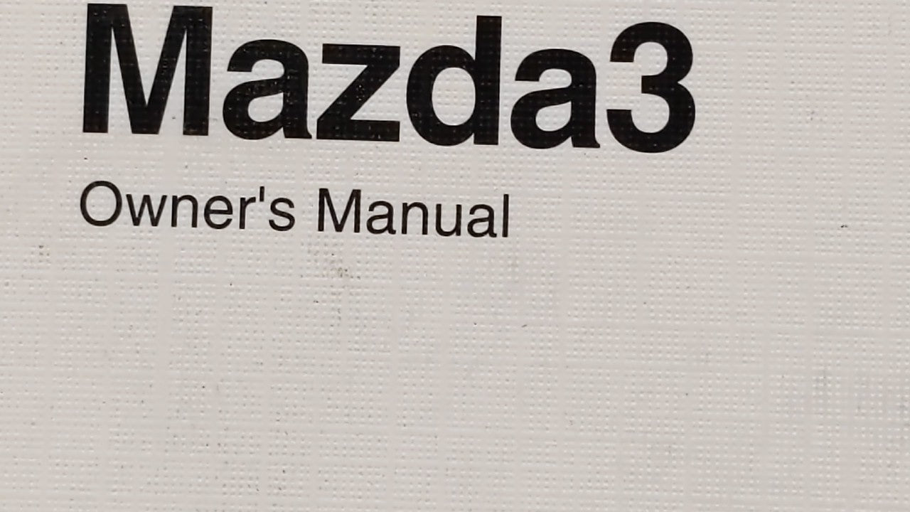 2008 Mazda 3 Owners Manual Book Guide P/N:9999-95-038C-0 OEM Used Auto Parts - Oemusedautoparts1.com