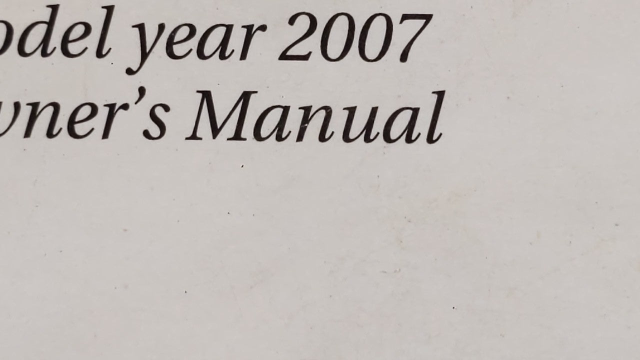 2007 Volkswagen Jetta Owners Manual Book Guide OEM Used Auto Parts - Oemusedautoparts1.com