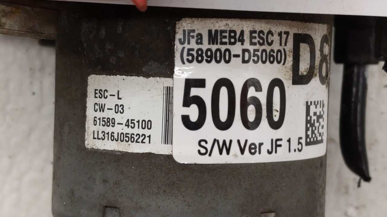 2016-2018 Kia Optima ABS Pump Control Module Replacement P/N:58920-D5060 58920-D5010 Fits 2016 2017 2018 OEM Used Auto Parts - Oemusedautoparts1.com