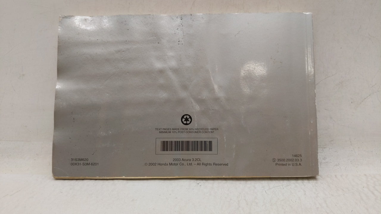 2003 Acura Cl Owners Manual Book Guide OEM Used Auto Parts - Oemusedautoparts1.com