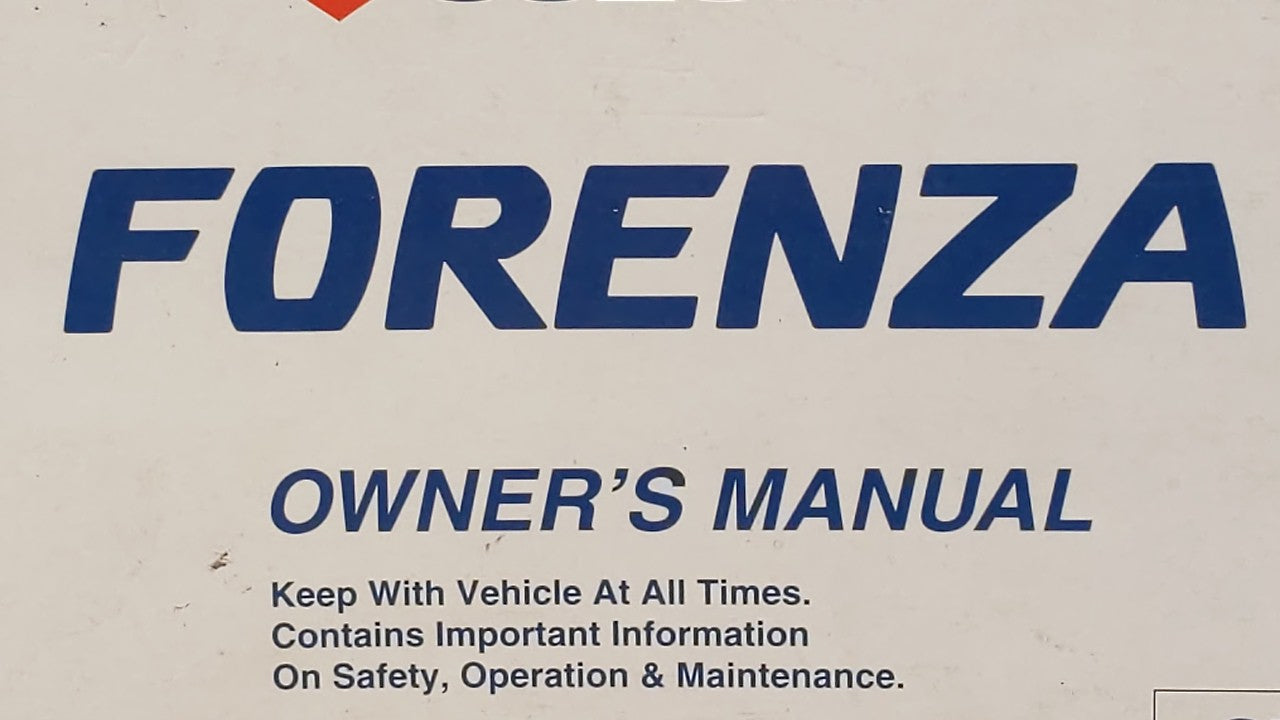 2005 Suzuki Forenza Owners Manual Book Guide OEM Used Auto Parts - Oemusedautoparts1.com
