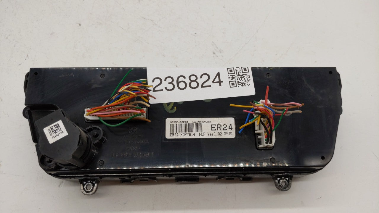 2016 Hyundai Sonata Climate Control Module Temperature AC/Heater Replacement P/N:97250-E6240 Fits 2017 OEM Used Auto Parts - Oemusedautoparts1.com