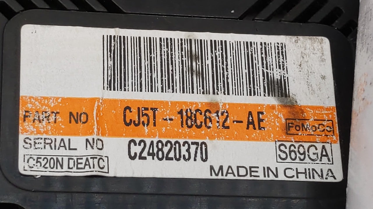 2013 Ford Escape Climate Control Module Temperature AC/Heater Replacement P/N:CJ5T-18C612-AE Fits OEM Used Auto Parts - Oemusedautoparts1.com