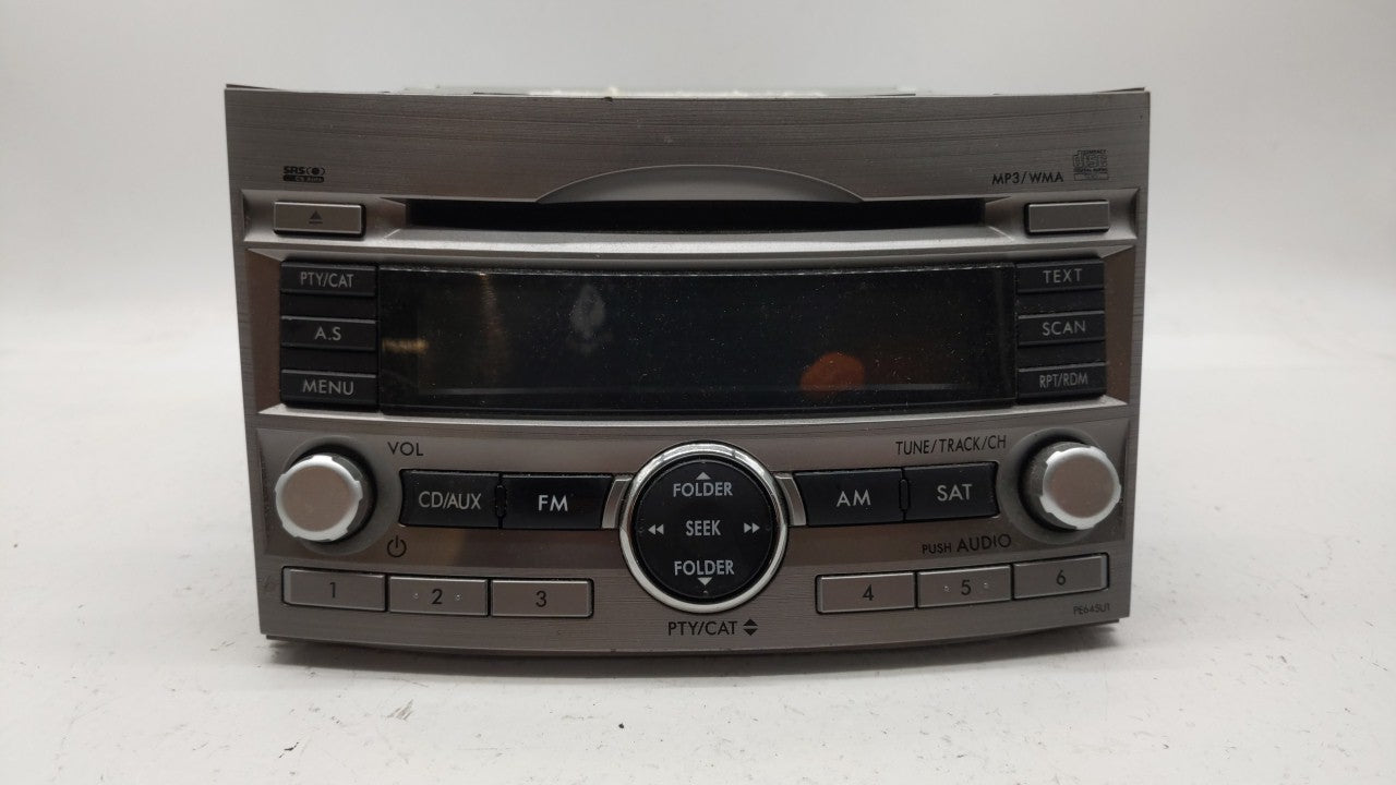 2010-2012 Subaru Legacy Radio AM FM Cd Player Receiver Replacement P/N:86201AJ64A Fits 2010 2011 2012 OEM Used Auto Parts - Oemusedautoparts1.com