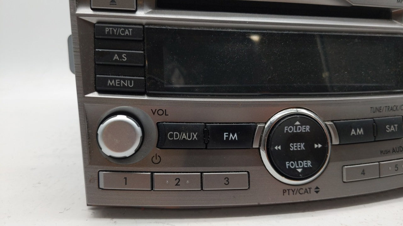 2010-2012 Subaru Legacy Radio AM FM Cd Player Receiver Replacement P/N:86201AJ64A Fits 2010 2011 2012 OEM Used Auto Parts - Oemusedautoparts1.com