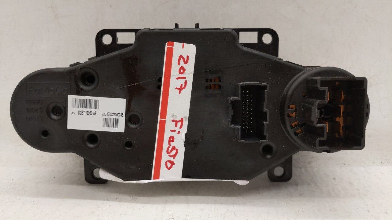 2014-2019 Ford Fiesta Climate Control Module Temperature AC/Heater Replacement P/N:D2BT-19980-AE D2BT 19980 AF Fits OEM Used Auto Parts - Oemusedautoparts1.com