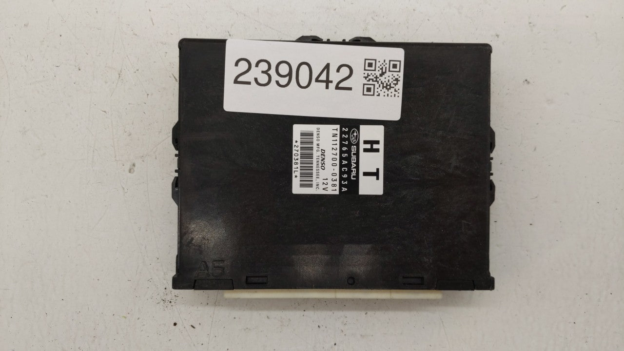 2011 Subaru Legacy PCM Engine Computer ECU ECM PCU OEM P/N:22765AC93A 22765AB07B Fits OEM Used Auto Parts - Oemusedautoparts1.com