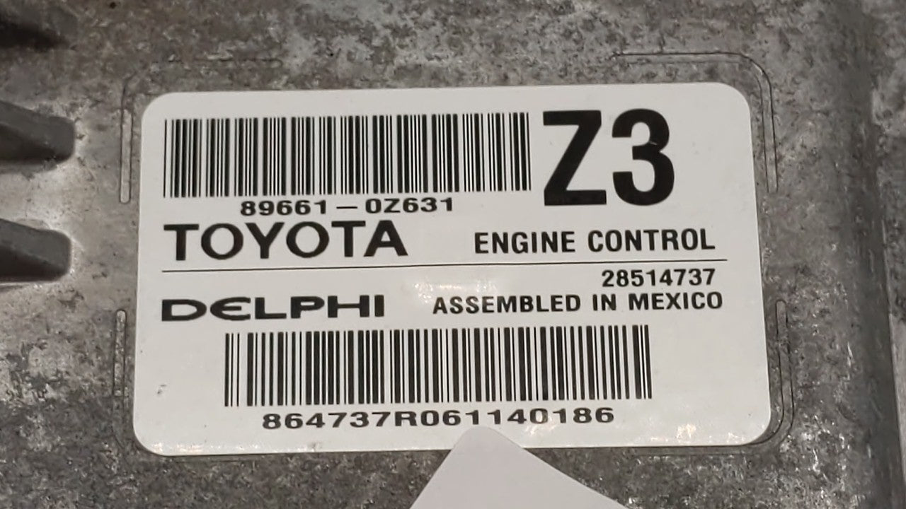 2016 Toyota Corolla PCM Engine Computer ECU ECM PCU OEM P/N:89661-0Z631 89661-0Z630 Fits OEM Used Auto Parts - Oemusedautoparts1.com