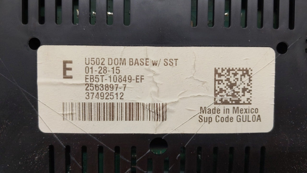 2014-2015 Ford Explorer Instrument Cluster Speedometer Gauges P/N:EB5T-10849-EF Fits 2014 2015 OEM Used Auto Parts - Oemusedautoparts1.com