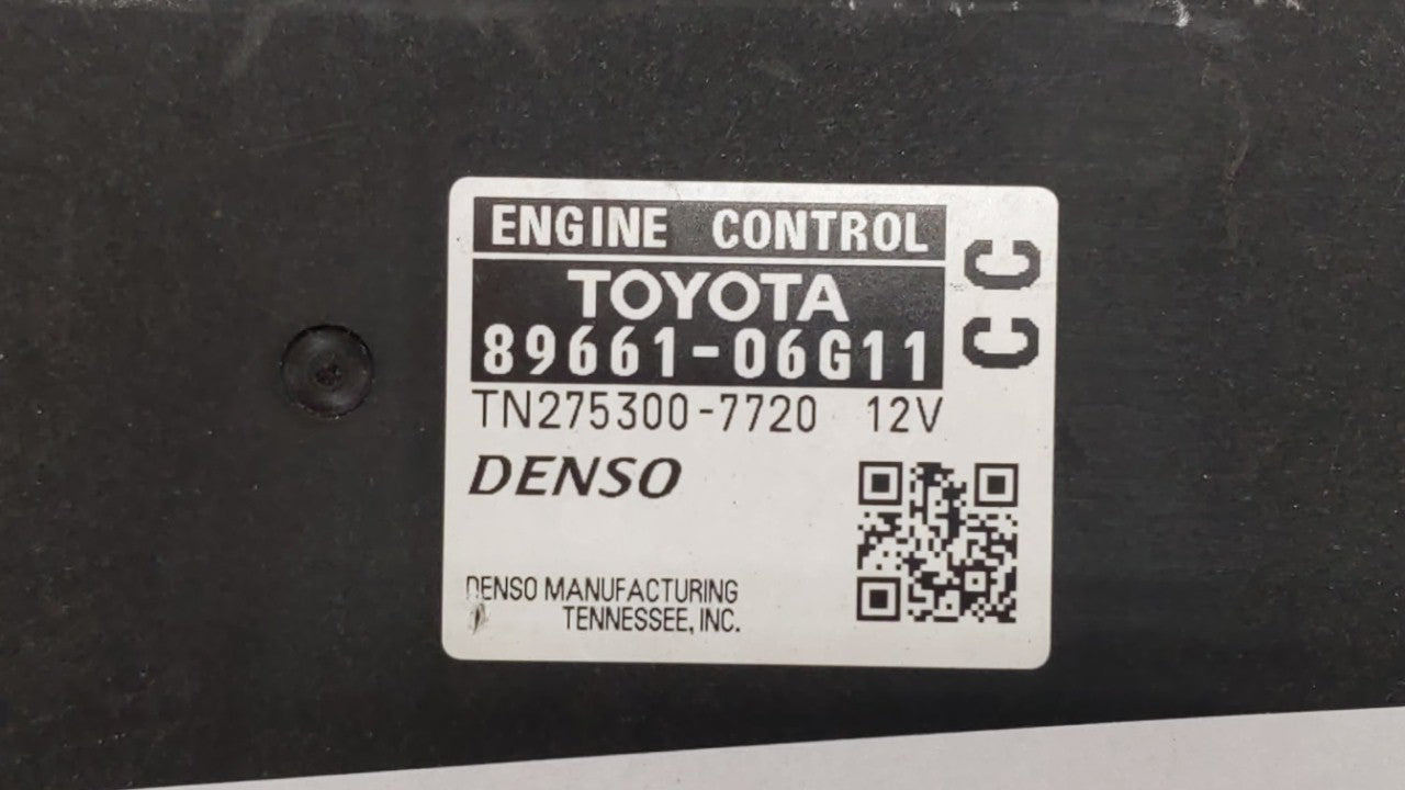 2008-2009 Toyota Camry PCM Engine Computer ECU ECM PCU OEM P/N:89661-06G40 89661-06G10 Fits 2008 2009 OEM Used Auto Parts - Oemusedautoparts1.com