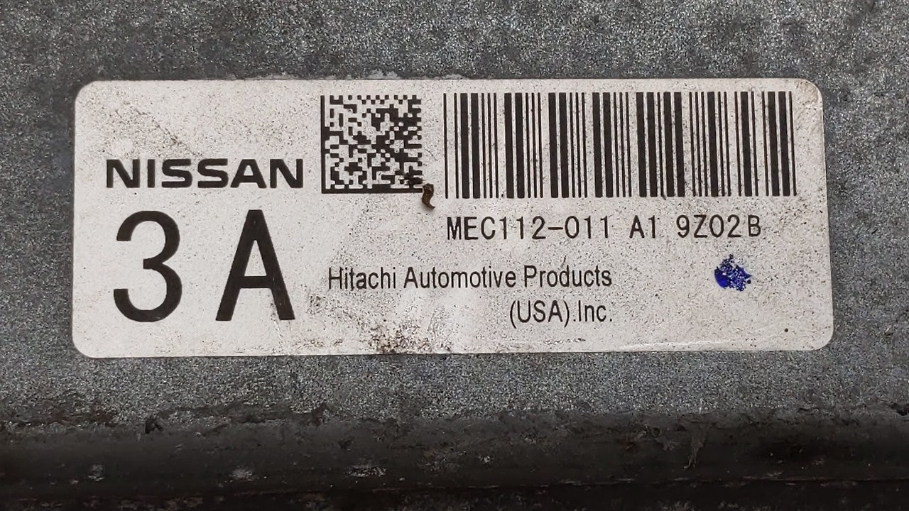 2010 Nissan Altima PCM Engine Computer ECU ECM PCU OEM P/N:MEC114-011 MEC112-011 A1 Fits OEM Used Auto Parts - Oemusedautoparts1.com