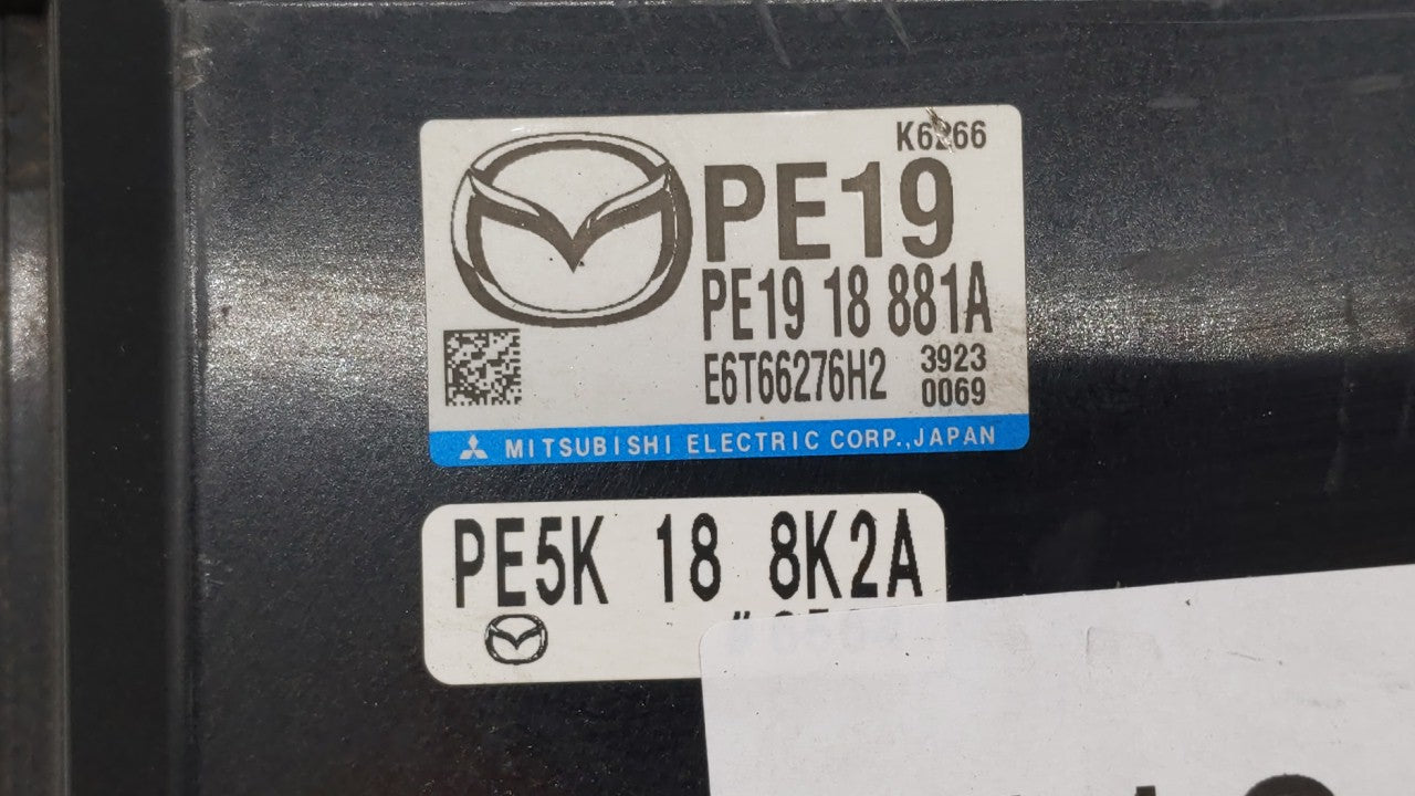 2014 Mazda 3 PCM Engine Computer ECU ECM PCU OEM P/N:PE19 18 881A Fits OEM Used Auto Parts - Oemusedautoparts1.com