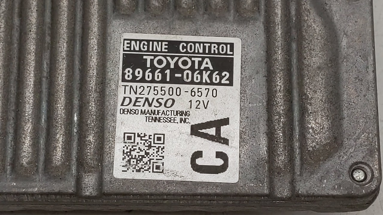 2012-2014 Toyota Camry PCM Engine Computer ECU ECM PCU OEM P/N:89661-06K63 89661-06K84 Fits 2012 2013 2014 OEM Used Auto Parts - Oemusedautoparts1.com