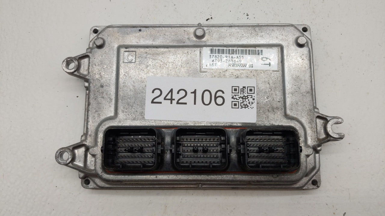 2012-2013 Honda Civic PCM Engine Computer ECU ECM PCU OEM P/N:37820-R1A-A55 37820-R1A-A56 Fits 2012 2013 OEM Used Auto Parts - Oemusedautoparts1.com