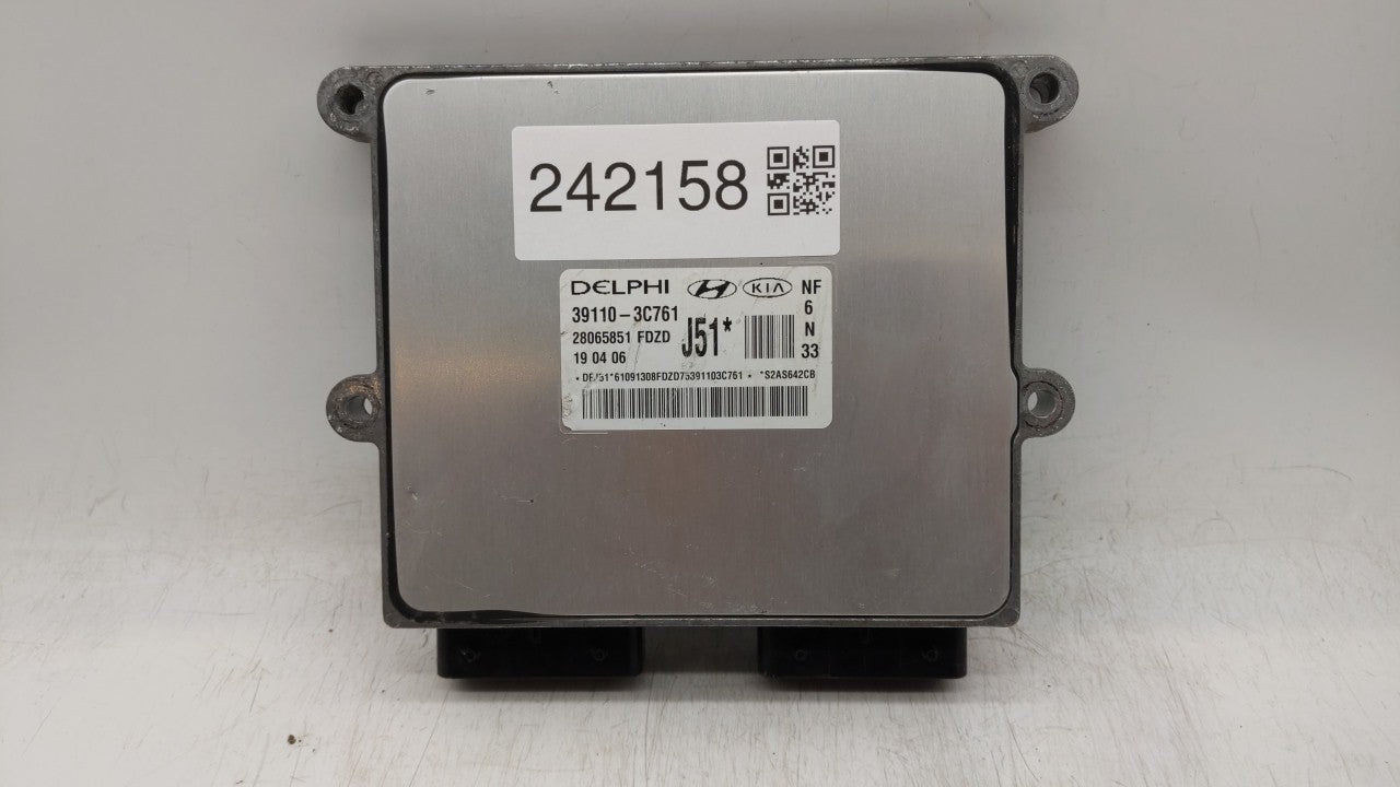 2006-2008 Hyundai Sonata PCM Engine Computer ECU ECM PCU OEM P/N:39110-3C760 39110-3C761 Fits 2006 2007 2008 OEM Used Auto Parts - Oemusedautoparts1.com