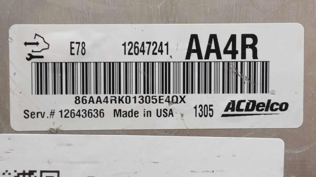 2013-2016 Buick Encore PCM Engine Computer ECU ECM PCU OEM P/N:12669749 12662593 Fits 2011 2012 2013 2014 2015 2016 OEM Used Auto Parts - Oemusedautoparts1.com