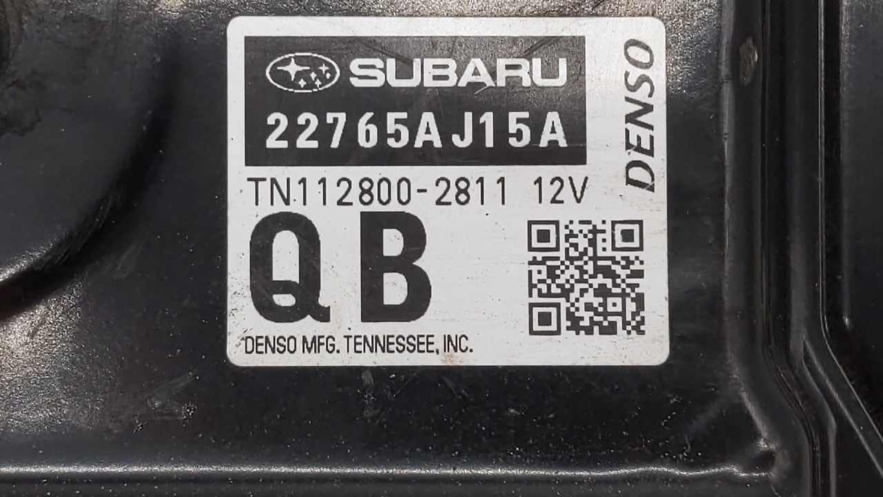 2016 Subaru Legacy PCM Engine Computer ECU ECM PCU OEM P/N:22765AJ15A Fits OEM Used Auto Parts - Oemusedautoparts1.com