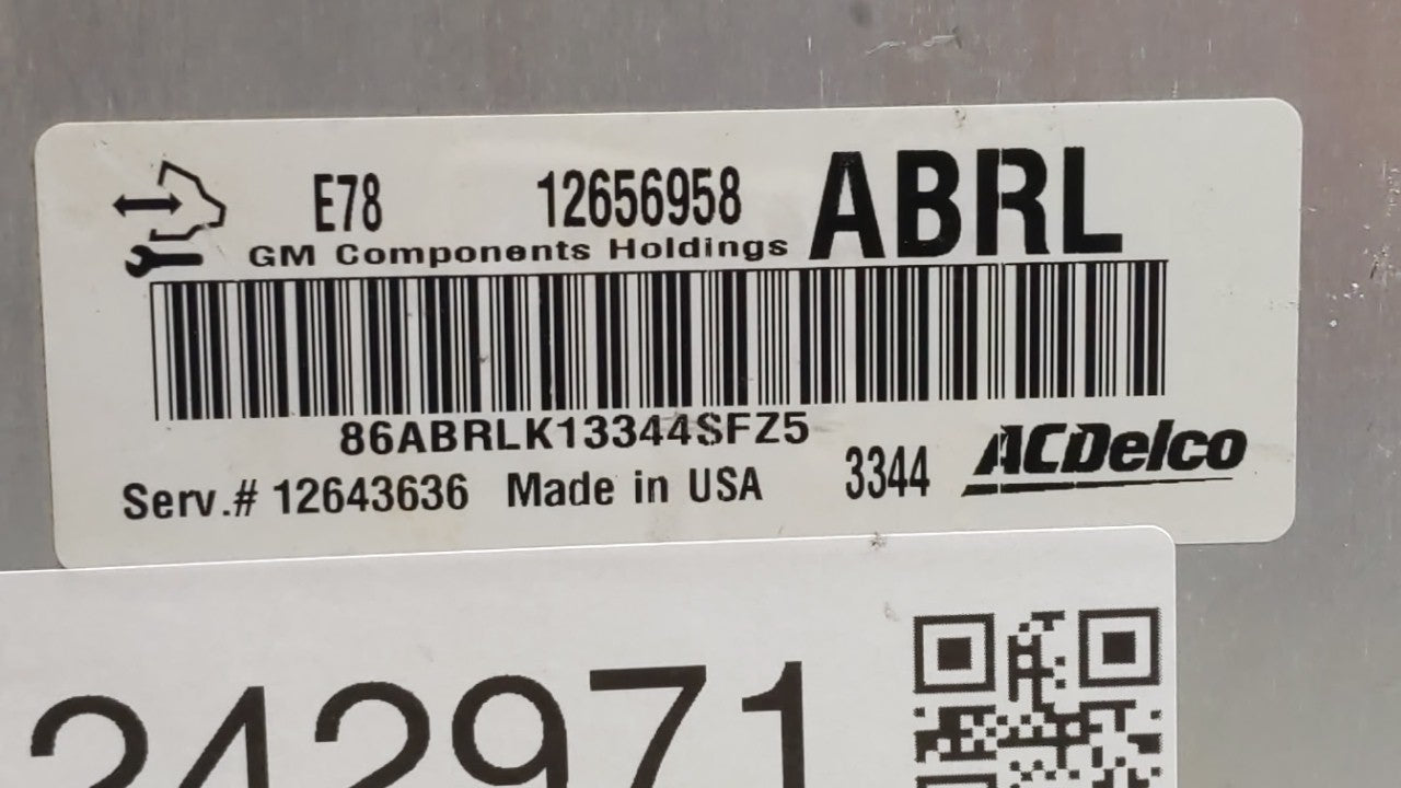 2013-2016 Buick Encore PCM Engine Computer ECU ECM PCU OEM P/N:12669749 12662593 Fits 2011 2012 2013 2014 2015 2016 OEM Used Auto Parts - Oemusedautoparts1.com