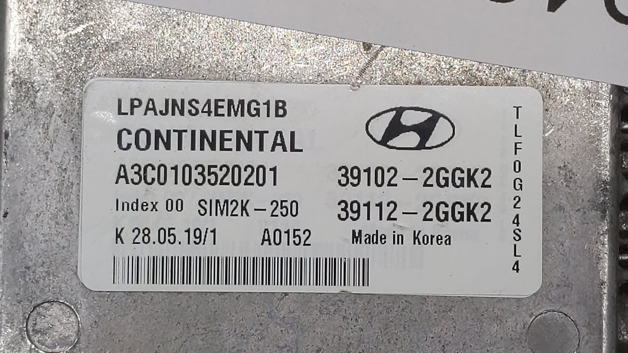 2018-2019 Hyundai Sonata PCM Engine Computer ECU ECM PCU OEM P/N:39102-2GGK2 39112-2GGK2 Fits 2018 2019 OEM Used Auto Parts - Oemusedautoparts1.com