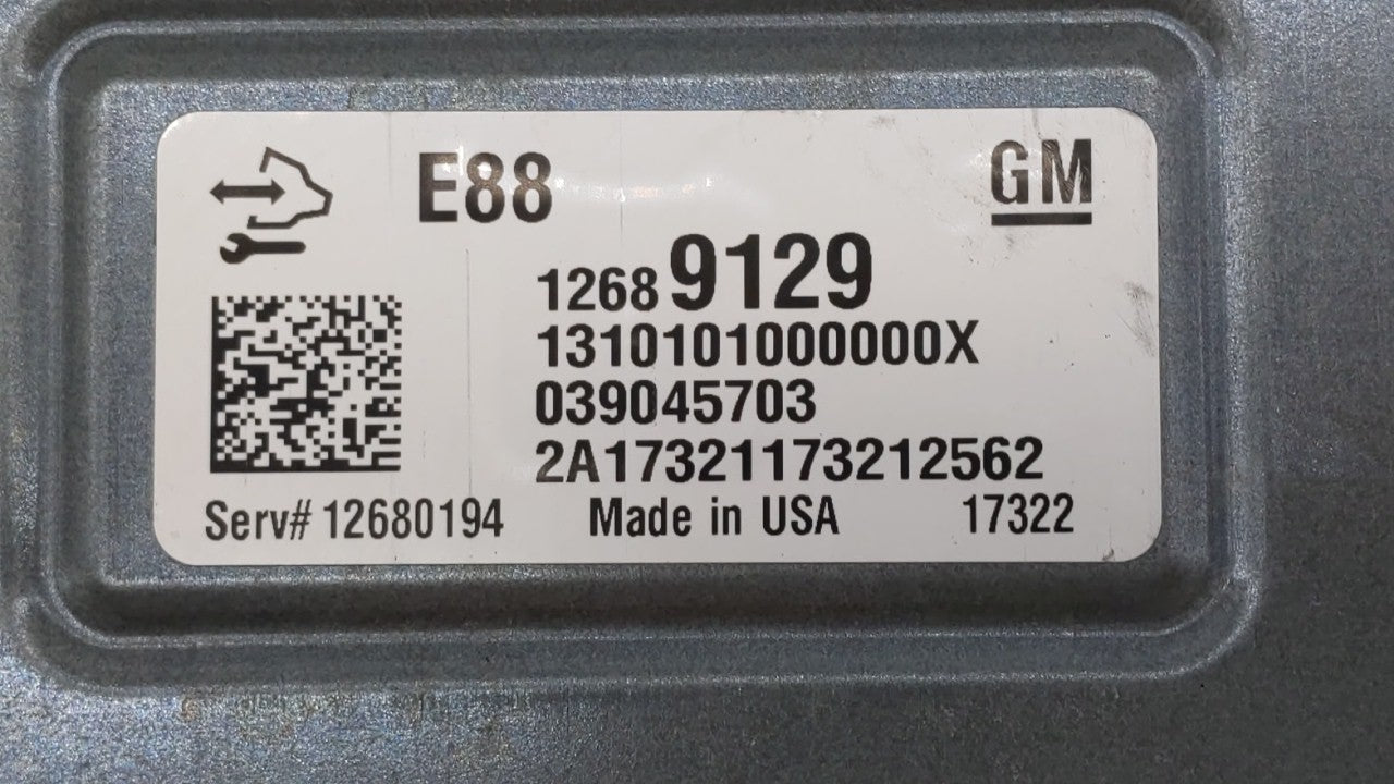 2018-2019 Chevrolet Malibu PCM Engine Computer ECU ECM PCU OEM P/N:12680194 12699666 Fits 2018 2019 OEM Used Auto Parts - Oemusedautoparts1.com