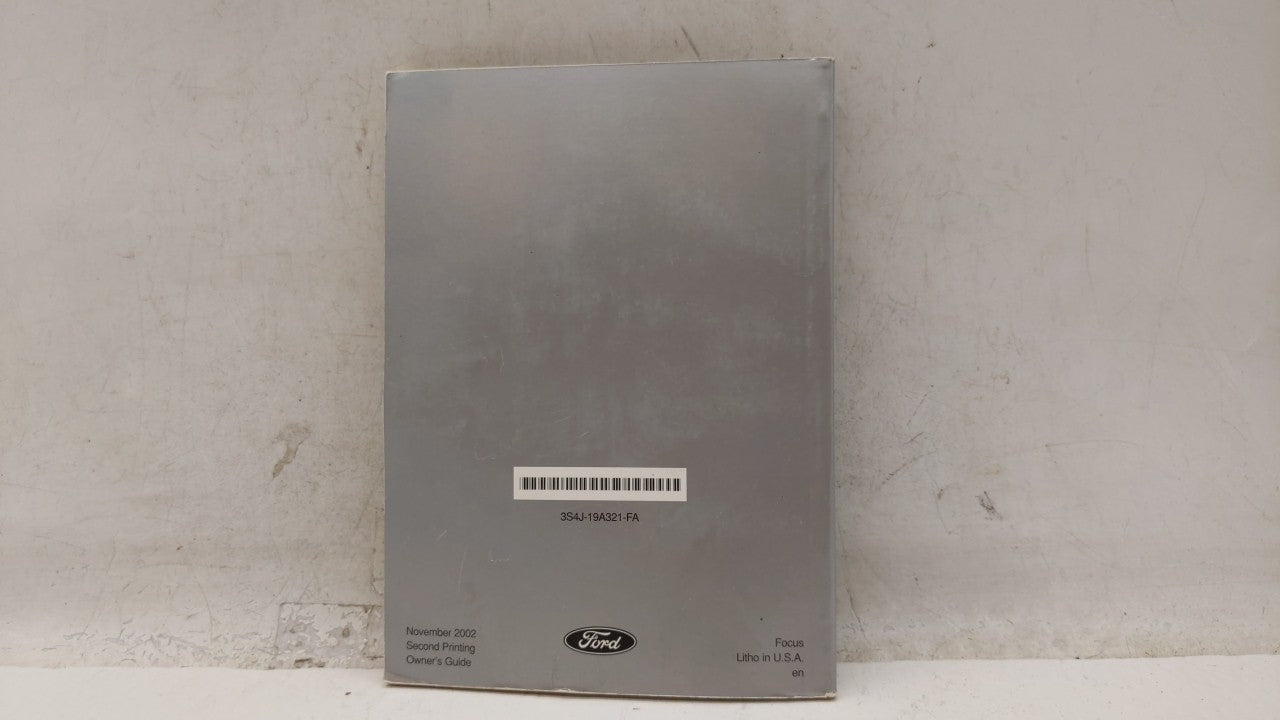 2003 Ford Focus Owners Manual Book Guide OEM Used Auto Parts - Oemusedautoparts1.com