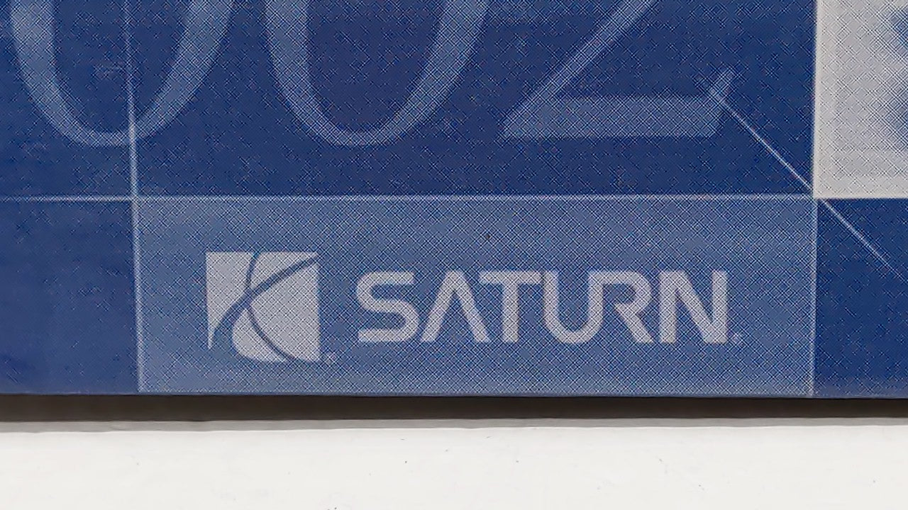 2002 Saturn Sl1 Owners Manual Book Guide OEM Used Auto Parts - Oemusedautoparts1.com