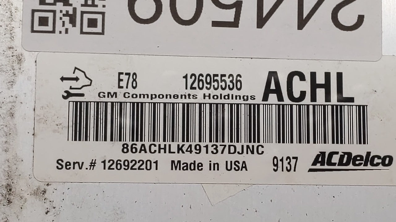 2017-2018 Chevrolet Trax PCM Engine Computer ECU ECM PCU OEM P/N:12685776 12668986 Fits 2017 2018 2019 OEM Used Auto Parts - Oemusedautoparts1.com