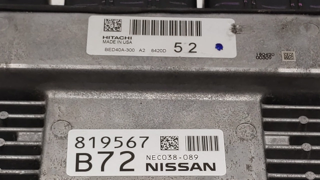 2018-2019 Nissan Pathfinder PCM Engine Computer ECU ECM PCU OEM P/N:BED40D-300 A1 237F0 9PJ1A Fits 2018 2019 OEM Used Auto Parts - Oemusedautoparts1.com