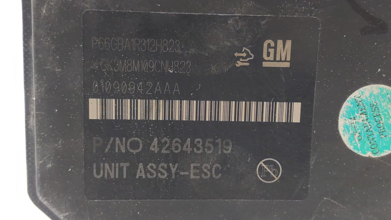 2017-2018 Chevrolet Trax ABS Pump Control Module Replacement P/N:42643519 Fits 2017 2018 OEM Used Auto Parts - Oemusedautoparts1.com