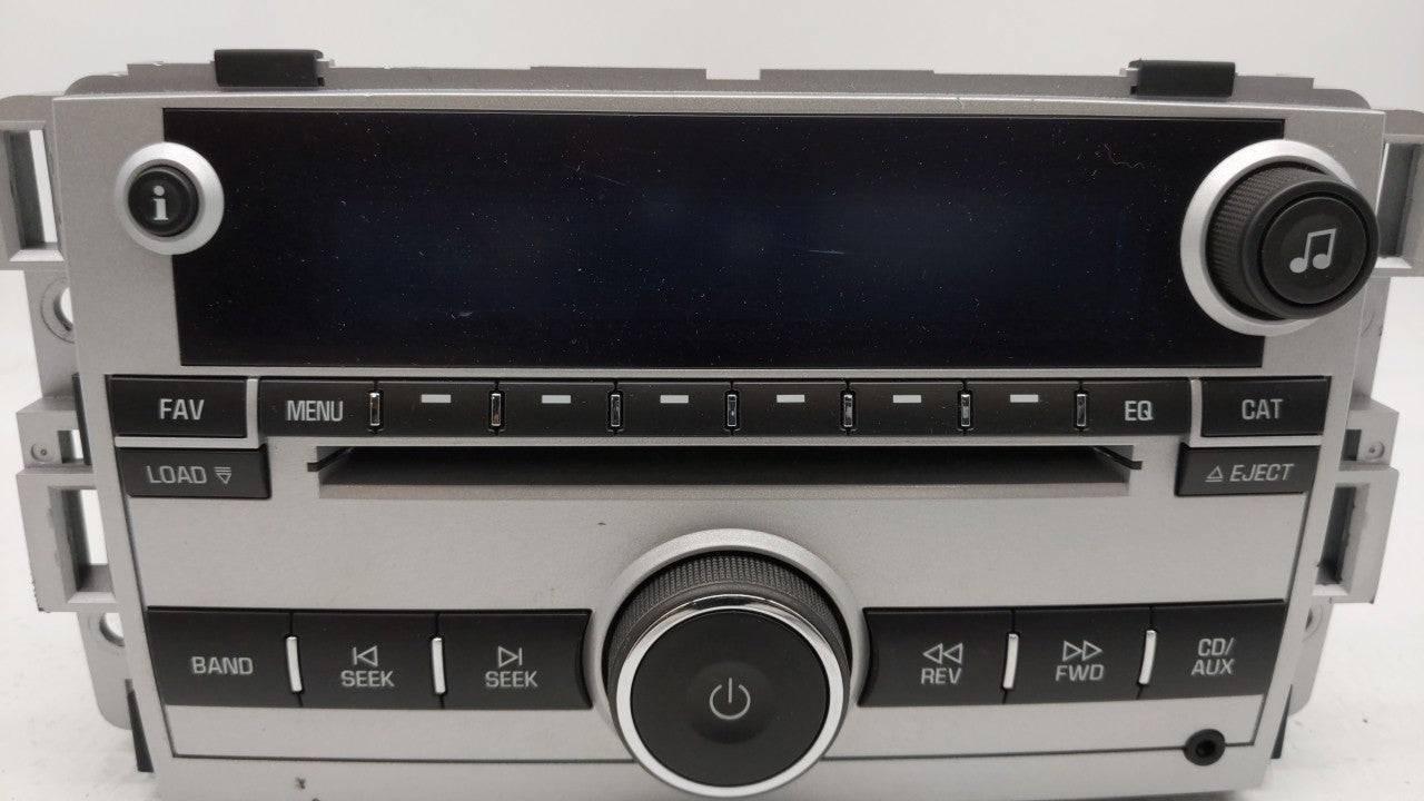 2009 Chevrolet Equinox Radio AM FM Cd Player Receiver Replacement P/N:25994582 Fits OEM Used Auto Parts - Oemusedautoparts1.com