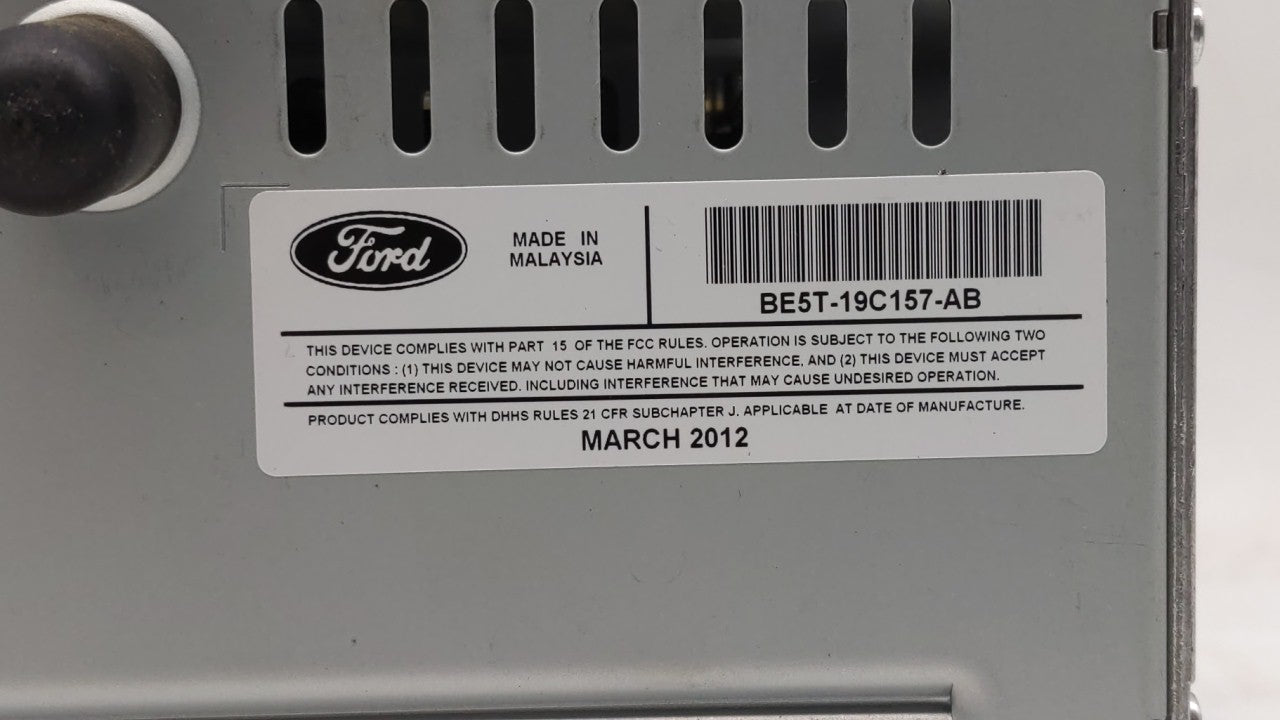 2010-2012 Ford Fusion Radio AM FM Cd Player Receiver Replacement P/N:BE5T-19C157-AB BE5T-19C157-AA Fits 2010 2011 2012 OEM Used Auto Parts - Oemusedautoparts1.com