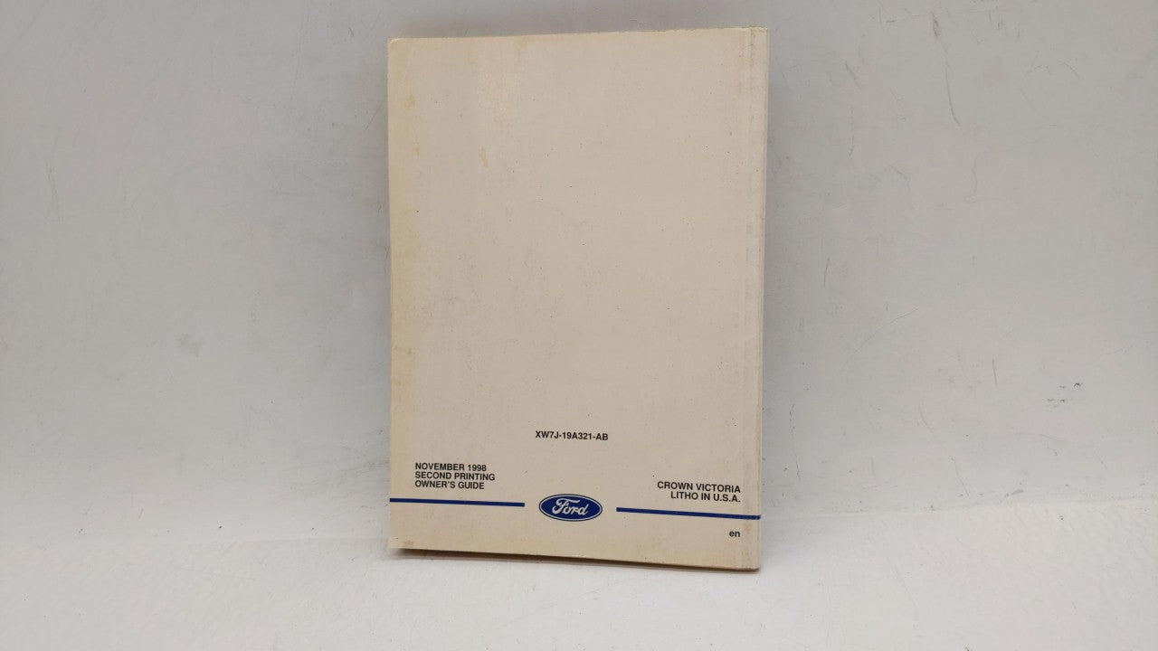 1999 Ford Crown Victoria Owners Manual Book Guide OEM Used Auto Parts - Oemusedautoparts1.com