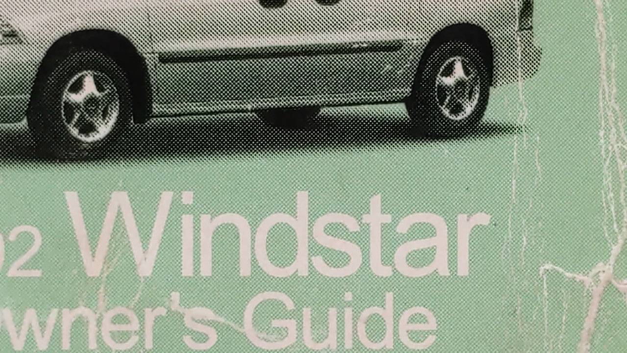 2002 Ford Windstar Owners Manual Book Guide OEM Used Auto Parts - Oemusedautoparts1.com