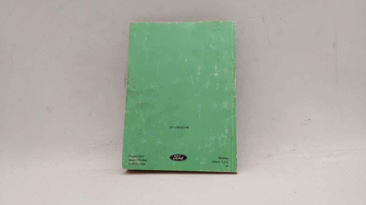 2002 Ford Windstar Owners Manual Book Guide OEM Used Auto Parts - Oemusedautoparts1.com