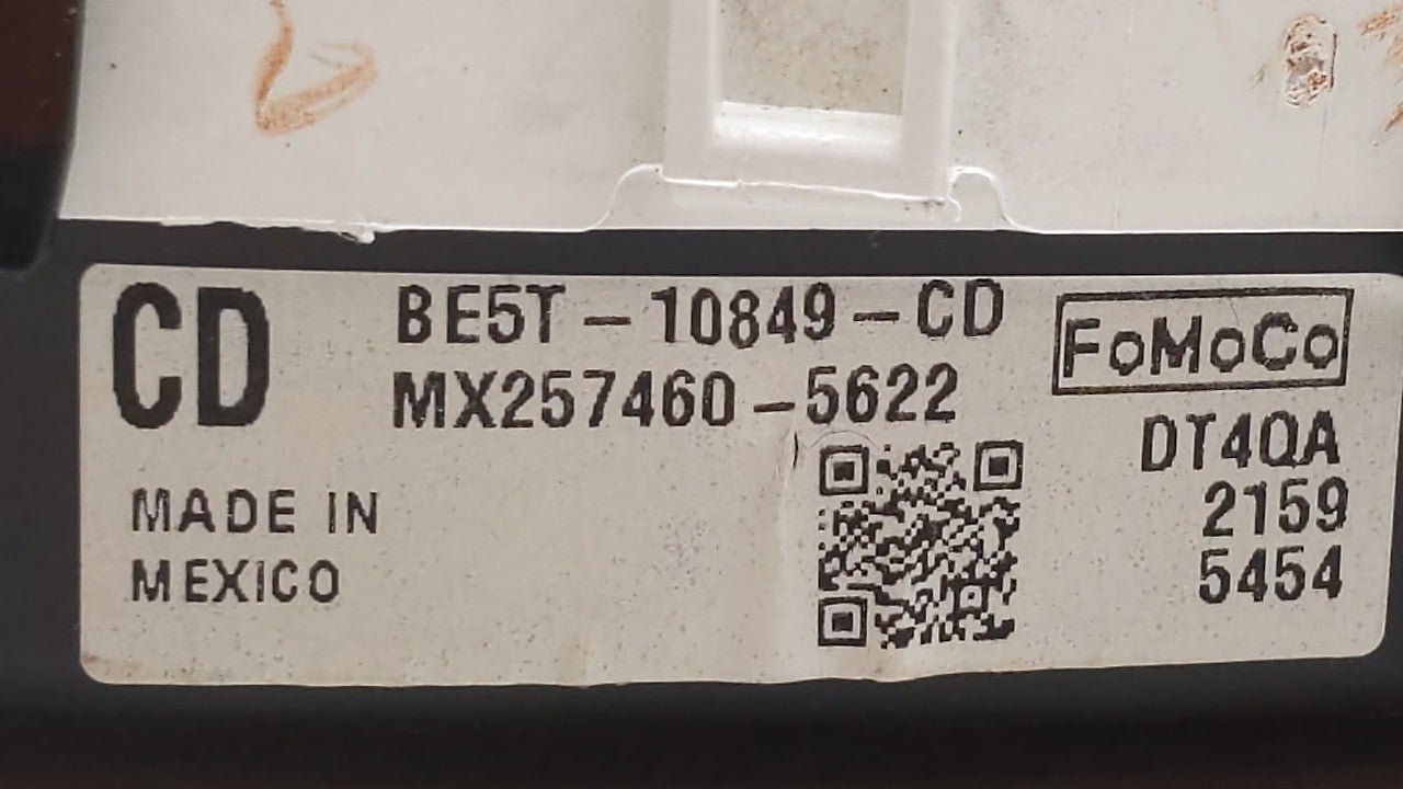 2011-2012 Ford Fusion Instrument Cluster Speedometer Gauges P/N:BE5T-10849-CD Fits 2011 2012 OEM Used Auto Parts - Oemusedautoparts1.com