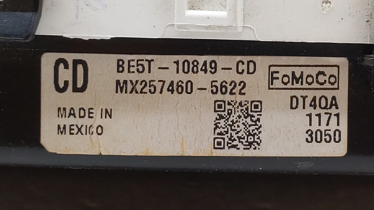 2011-2012 Ford Fusion Instrument Cluster Speedometer Gauges P/N:BE5T-10849-CD Fits 2011 2012 OEM Used Auto Parts - Oemusedautoparts1.com