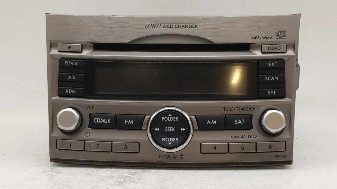 2010-2012 Subaru Legacy Radio AM FM Cd Player Receiver Replacement P/N:86201AJ62A 86201AJ64A Fits 2010 2011 2012 OEM Used Auto Parts - Oemusedautoparts1.com